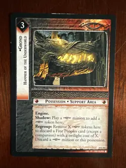 Decipher Grond Hammer of the Underworld Possession Rare LotR TCG Card 13R103 - Image 1