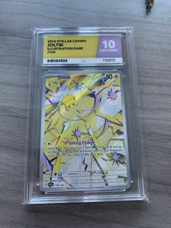 Pokemon TCG Card Joltik 150/142 Stellar Crown Illustration Rare - ACE 10 - Image 1