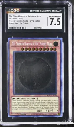 Yu-Gi-Oh Winged Dragon of Ra-Sphere Mode GFP2-EN180 Ghost Rare Card CGC 7.5 1st - Image 1