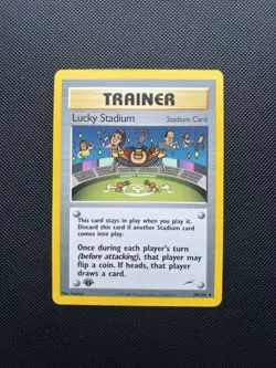 Pokemon Card Neo Destiny 1st Edition Lucky Stadium 100/105 WOTC - Image 1