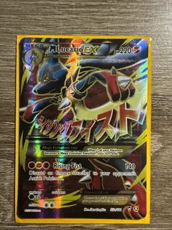 Pokemon TCG M Lucario EX 55a/111 Furious Fists Holo Full Art Ultra Rare Card NM - Image 1