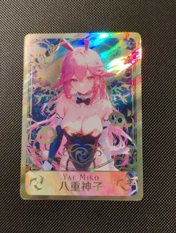 Yae Miko Genshin Impact Goddess Story TCG Holo Sexy Waifu Anime Card - Image 1