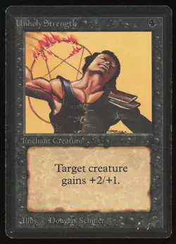 1993 MTG Magic the Gathering Beta Unholy Strength NM Raw Gaming Card TCG - Image 1