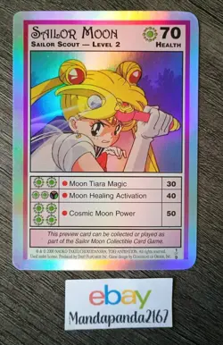 Sailor Moon CCG Promo/Preview Card - Sailor Moon 1 of 9. *Excellent to NM* - Image 1