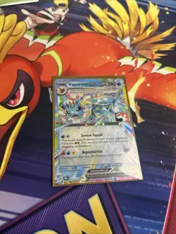 Vaporeon EX Pokemon Prize Pack Series 7 Stamped - Image 1