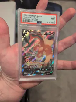 Pokemon SWSH 2022 Full Art Charizard v Brilliant Stars #154 PSA 9 - Image 1