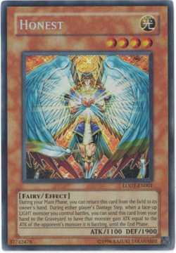 Yu-Gi-Oh! Honest (NM) Unlimited Edition Secret Rare LODT-EN001 (2008) - Image 1