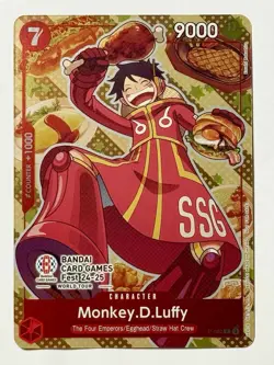 One Piece Monkey D. Luffy Bandai Card Fest 24-25 P-080 Event Exclusive English - Image 1