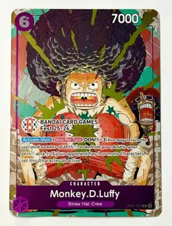 One Piece Monkey D. Luffy “BANDAI Card Games Fest 25-26” OP07-073 Promo Card - Image 1