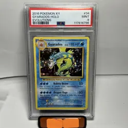 2016 POKEMON XY EVOLUTIONS #34 GYARADOS-HOLO PSA 9 - Image 1