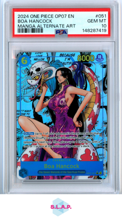 BOA HANCOCK MANGA ALT ART ONE PIECE OP07-500 YEARS IN THE FUTURE 2024 051 PSA 10 - Image 1
