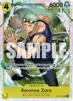 Roronoa Zoro OP15-113 OP15-EB04 Adventure on Kami's Island Foil NM - Image 1