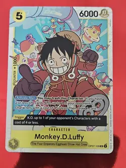 One Piece CCG Monkey.D.Luffy OP07-109 SR 500 Years in the Future English Error - Image 2