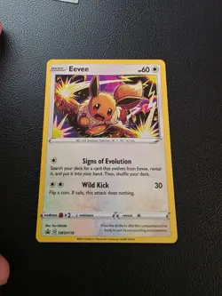 Eevee SWSH118 Black Star Promo Cosmo Holo Pokemon TCG Card - Image 1