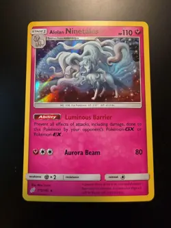 Pokemon Alolan Ninetales TCG Card 111/181 Team Up Holo Rare Nm - Image 1