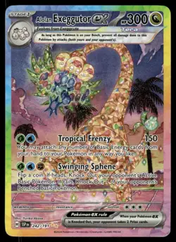 Pokemon Cards Alolan Exeggutor ex 242/191 Surging Sparks NM - Image 1