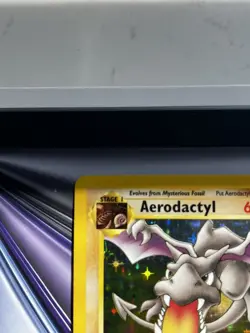 Unlimited Aerodactyl HOLO 1/62 Fossil Vintage Pokemon NP Great Looking Card - Image 2