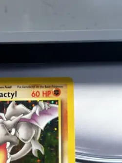 Unlimited Aerodactyl HOLO 1/62 Fossil Vintage Pokemon NP Great Looking Card - Image 3