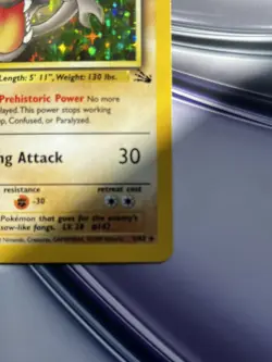 Unlimited Aerodactyl HOLO 1/62 Fossil Vintage Pokemon NP Great Looking Card - Image 5