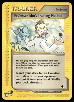 Pokemon Cards Professor Elm's Training Method 148/165 Expedition Base Set NM - Image 1