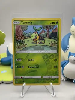 Turtwig 7/156 Reverse Holo Sun & Moon Ultra Prism Set Pokemon Card 2018 - Image 1