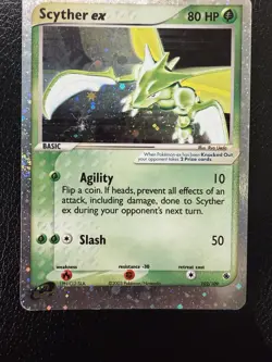 Pokemon Scyther EX TCG Holo Ultra Rare Card Ruby and Sapphire 102/109 MP - Image 3