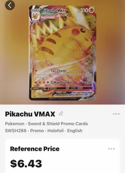 Pikachu VMAX SWSH286 Jumbo Cards Promo Holo English Pokemon TCG - Image 3