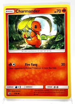 Charmander 1/70 Pokemon Card 2018 Dragon Majesty LP - Image 1