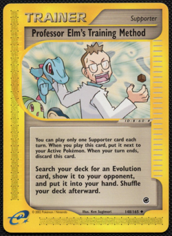 Pokemon Cards Professor Elm's Training Method 148/165 Expedition Base Set NM - Image 1