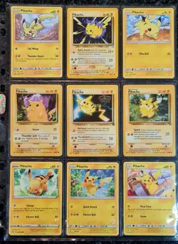 Pokemon Pikachu 9 Card Collection - WOTC - Base set - fossil Inc Movie Promo - Image 1