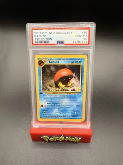 PSA 10 Kabuto 1st Edition Neo Discovery 56/75 Pokemon Card - Image 1