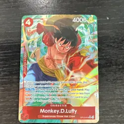Bandai Monkey.D.Luffy OP12-015 Foil Character Card 4000 Power One Piece CCG - Image 1