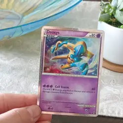 Pokemon Deoxys Shiny Holo Rare SL1 Call of Legends Basic Card HP 80 Cell Storm - Image 1