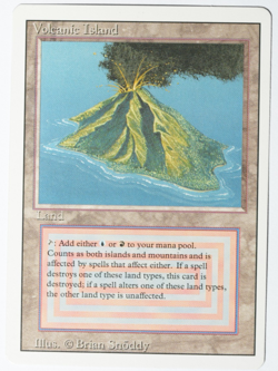 Volcanic Island Magic Card Dual Land Revised MTG Reserved List - Image 1