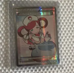 Pokemon Center Lady Full Art Trainer Holo Flashfire 105/106 Pokemon Card LP - Image 1