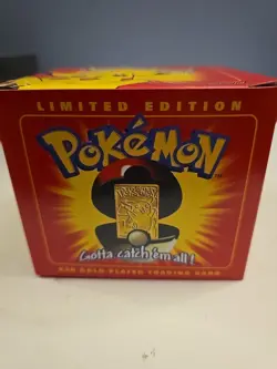 Pokemon 23k Gold Plated Trading Card Pikachu New In Box - Image 2