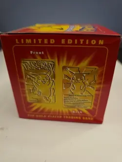 Pokemon 23k Gold Plated Trading Card Pikachu New In Box - Image 5