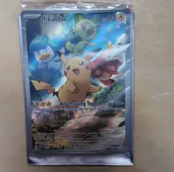 Pokemon 2023 Pikachu Adventuring Together SVP 027 Holo Basic Holo English Card - Image 1
