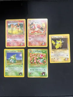 Gym Kanto Starters Pokemon Card Collection Lot Vintage Wotc Pikachu More - Image 1