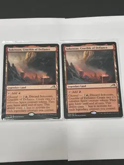 Sokenzan, Crucible Of Defiance MTG Legendary Land 276 Lot Of 2 Cards - Image 1