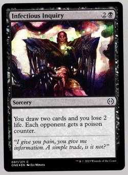 Infectious Inquiry 097/271 Common Foil All Will Be One MTG Near Mint - Image 1