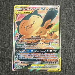 Eevee & Snorlax Tag-Team GX SM169 Promo Pokemon Sun & Moon Near Mint - Image 1