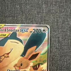 Eevee & Snorlax Tag-Team GX SM169 Promo Pokemon Sun & Moon Near Mint - Image 4