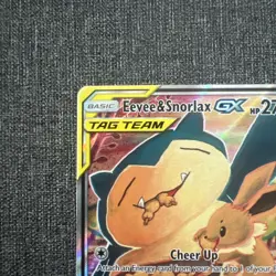 Eevee & Snorlax Tag-Team GX SM169 Promo Pokemon Sun & Moon Near Mint - Image 5