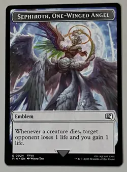 MTG Final Fantasy Sephiroth, One-Winged Angel Emblem COMMON REGULAR #0024 - Image 1