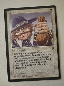 Magic the Gathering MTG Legends Land Tax LP (Beta Bob) - Image 1