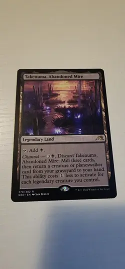 Takenuma Abandoned Mire Rare NEO 278/302 MTG Kamigawa Neon Dynasty Legendary Lan - Image 1