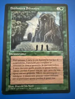 VINTAGE~MTG💥Sylvan Library 💥Italian~Legends ~Magic The Gathering~1995 - Image 1
