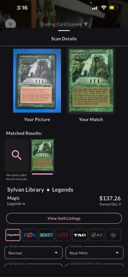 VINTAGE~MTG💥Sylvan Library 💥Italian~Legends ~Magic The Gathering~1995 - Image 4