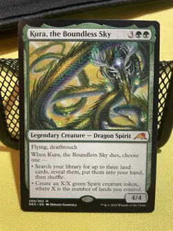 Magic: The Gathering Kura Boundless Sky Kamigawa Neon Dynasty Mythic Green 200 … - Image 1